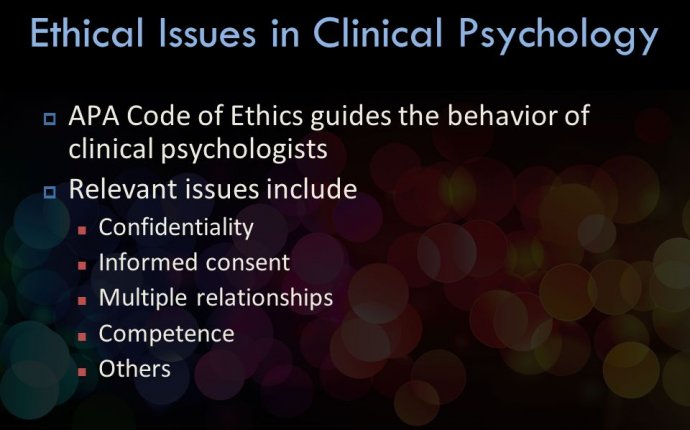 Ethical Issues in Clinical Psychology - ppt download