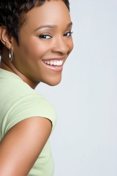 Beautiful Smiling African American Woman Overcoming an Eating Disorder