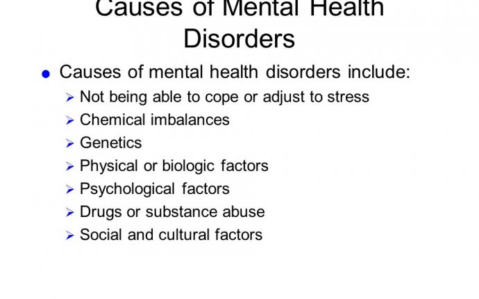 causes of mental health disorders