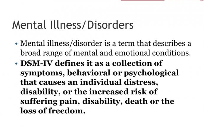 Mental Illness Disorders Symptoms